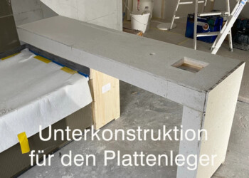 Unterkonstruktion für Glasmosaik in Wabern Unterkonstruktion für Glasmosaik in Wabern