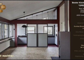 Küche in Kehrsatz / Nominiert für den Swiss Kitchen Award 2021 Nomination OPEN CLOSE bester Küchenumbau