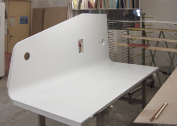 Formteil einer Toilette in Bern Formteile weiss lackiert